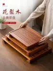 Gusheng khay trà bằng gỗ hồng sắc hộ gia đình gỗ chắc chắn lưới thoát nước bàn trà trà biển loại ngăn kéo lưu trữ nước thoát nước trà khay đồ gia dụng gỗ Tấm