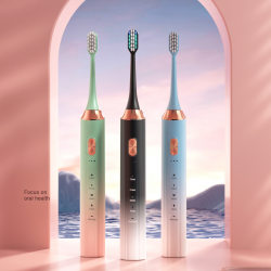 Adult sound wave electric toothbrush 5-stage household soft hair USB charging couple toothbrush oral personal protection instrument gift