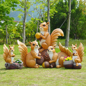 
Outdoor garden simulation squirrel sculpture courtyard lawn decoration animal fiberglass ornaments kindergarten squirrel sketch