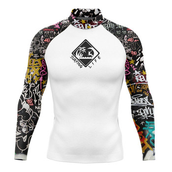 Men's casual surfing swimwear surfing sports long sleeve surfing service speed dry anti -ultraviolet sunscreen diving suit
