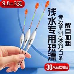 Shallow Water Float, Ultra-Short Crucian Carp Float, Highly Sensitive Nano Water Skin Float, Grass Hole Small Float, Thickened and Eye-Catching, Winter Fishing Ice Fishing Float