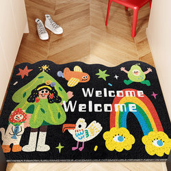 Cartoon-Themed Entrance Door Mat, Fun Carpet for the Foyer, Can Be Cut to Size, Loop Pile Door Mat, Household Dirt-Resistant Foot Mat
