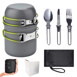 1-2 people portable camping cookware with tableware DS-101 pot hot sale outdoor pot set outdoor supplies Amazon