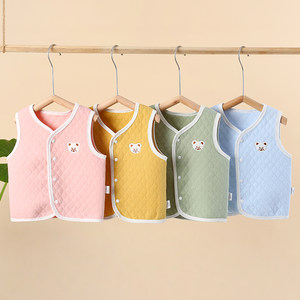 
Baby pure cotton vest children's outer clothing autumn and winter thickened vest for boys and girls newborn baby quilted vest
