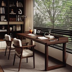 Home Office Desk Large Long Desk Workbench Two-Person Gaming Desk Solid Wood Large Board Double Computer Desk Desktop Bedroom