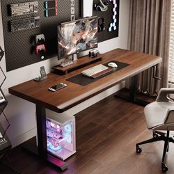 Manual Lifting Table, Solid Wood Gaming Table, Liftable Workbench, Computer Desk, Study Desk, Home Office Desk