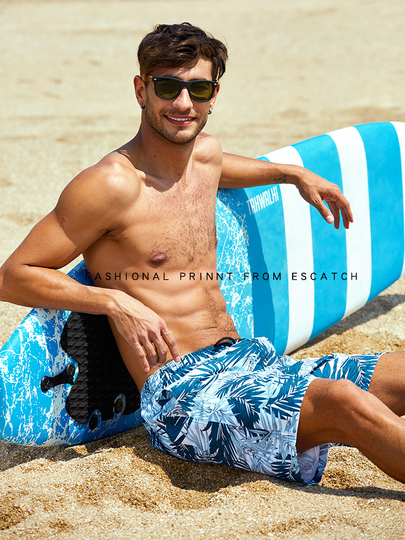 Pantaloncini Da Bagno Uomo - Surf, Asciugatura Rapida, Blu, Taglia S - Foto 8