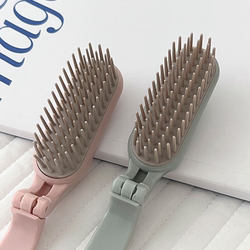 Folding Comb, Portable for Travel, Soft-Toothed Small Straight Hair and Curly Hair Comb, Plastic Special Anti-Static Massage Comb