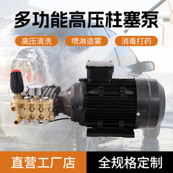 Black Cat Zige High-Pressure Washer Pump Head National Standard Motor Commercial Car Wash Machine 220V Mist-Making Booster Plunger Pump