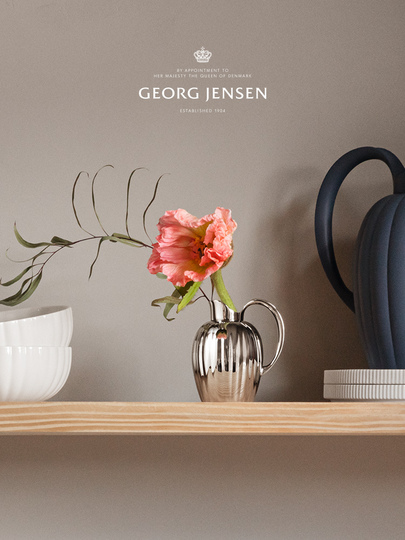 Georg Jensen Annuel Fork 1994 IN Plaqué Or Argent Sterling Avec Émail