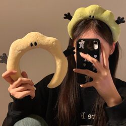 New Cartoon 2026 Autumn and Winter Quirky Plush Headband for Washing Face, Hair Clip, Hairband, Headwear, High-Top Headband for Women