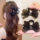 French elegant mesh black bow medium size grab back head temperament hair clip shark chuck headdress hair accessories women