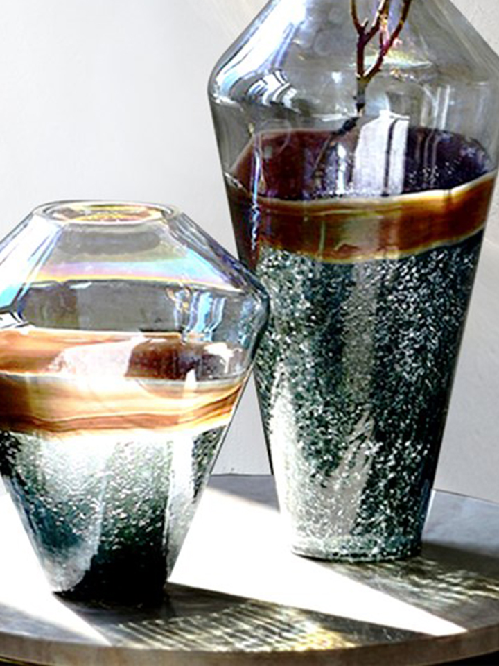 透明玻璃艺术简约花瓶，造型简约时尚