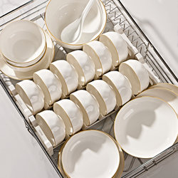 Dish Set for Home Use 2025 New Model High-End Tableware Bowl and Plate Set for Housewarming Simple Bowl and Chopsticks Set