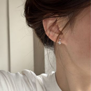 Shilijia simple temperament shiny s925 thigh fungus buckle romantic mini earrings