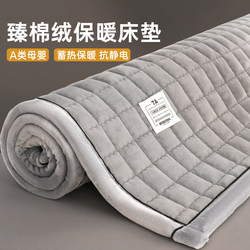 Winter Warm Thickened Fleece Milk Velvet Mattress Thin Pad Quilt Mat Dirt-Proof Pad for Home Bedroom Foldable