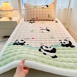 Cartoon Milk Velvet Mattress Pad Student Dormitory Mattress Pad Single Household Mattress Pad Coral Velvet Mattress Pad