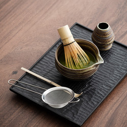 Coarse Pottery Matcha Bowl with Spout, Matcha Whisk Tool, Japanese Tea Bowl, Matcha Cup, Stirrer, Tea Whisk Utensil Set