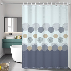 Bathroom Shower Curtain Partition Curtain Waterproof Fabric Hanging Curtain Blocking Curtain Bathroom Shower Room Door Curtain Telescopic Rod Mildew-Proof