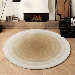 Nordic Gradient Imitation Cashmere Carpet, Living Room Round Stain-Resistant Non-Slip Carpet, Large Area Full-Cover Thickened Cooling-Proof Carpet