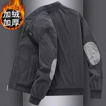 
Thickened velvet jacket for men 2025 autumn and winter new workwear loose middle-aged men's corduroy retro jacket men's trendy