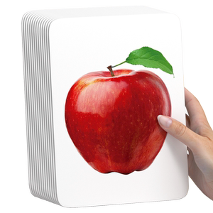 Fruit and vegetable cognitive card Baby Early Early Teaching Real Book One -year -old infant children enlightenment bilingual flash card big size

