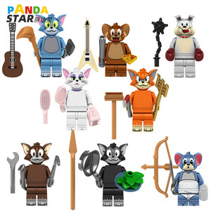 
Tom and Jerry minifigure Tom Jerry dog is suitable for small particle animation character assembly building block toys