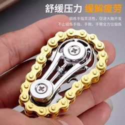 Gear fingertip chain gyro chain pressure relief and emotional stability artifact adult advanced black technology decompression toys