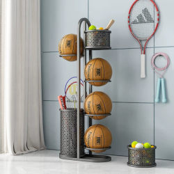 Basketball and Football Storage Rack Against the Wall for Home Use, Indoor Sports Equipment Storage Rack, Racket Display Rack, Table Tennis Rack