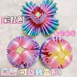 Rotatable Geometric Deformation Hot-Selling 3D Printed Gear Ball Cube Creative Stress-Relief Toy