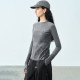 Double soft technology semi-circle original women's clothing [sports] 2025 spring long-sleeved stretch knitted T-shirt women's top
