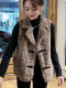 Lamb fur vest women's short European 2025 autumn and winter vest Korean style loose fur integrated outer vest jacket