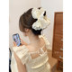 French lace bow clip women's 2025 new high-end style back head hair shark clip hair volume large hair clip