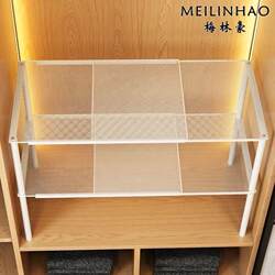 Wardrobe Partition Shelf, Extendable Clothes Organizer Rack, Cabinet Divider Storage Rack, Clothing Storage Solution