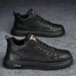 Giày đầu bếp nam làm bếp chống dầu và chống trơn trượt giày đen trơn nam đế thấp giày thể thao thông thường giày nam 