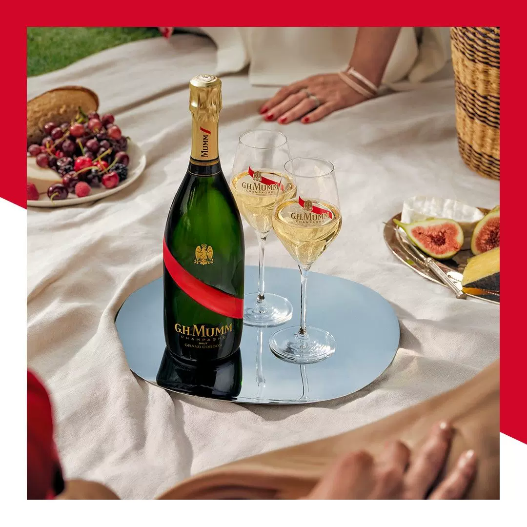 gh mumm 法国玛姆红带香槟起泡酒 750ml 天然型高泡气泡酒 婚礼酒