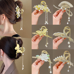 Tassel Metal Flower Hairpin | Antique Style | Hair Clip | Headdress Accessory