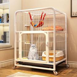 Cat Cage Villa with Extra Large Free Space, Indoor Large Cat Cage with Toilet, Pet Cat House