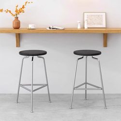 Bar Stool Designer Bar Round Stool Bar High Stool Solid Wood Seat Home Use Ant Iron Art Table Chair Nordic Front Desk Simple