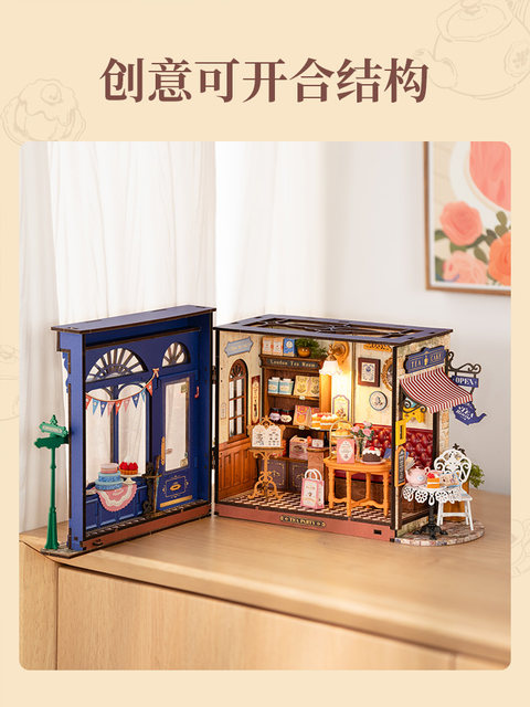 ROLIFE Ruo British Time afternoon Tea DIY handmade cabin small house ...