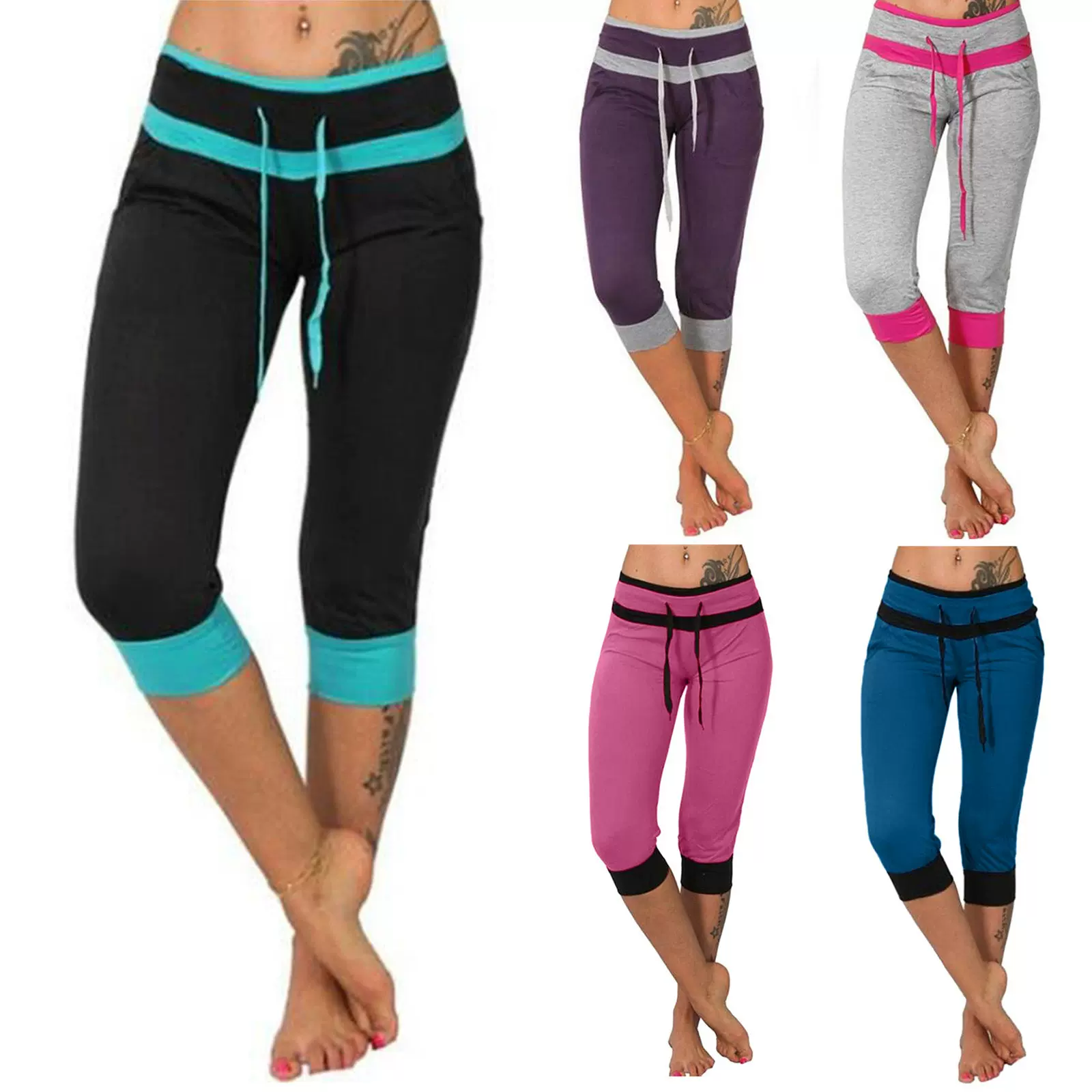 Yunoga Women's Yoga Capris Pants - Workout Leggings W-Taobao