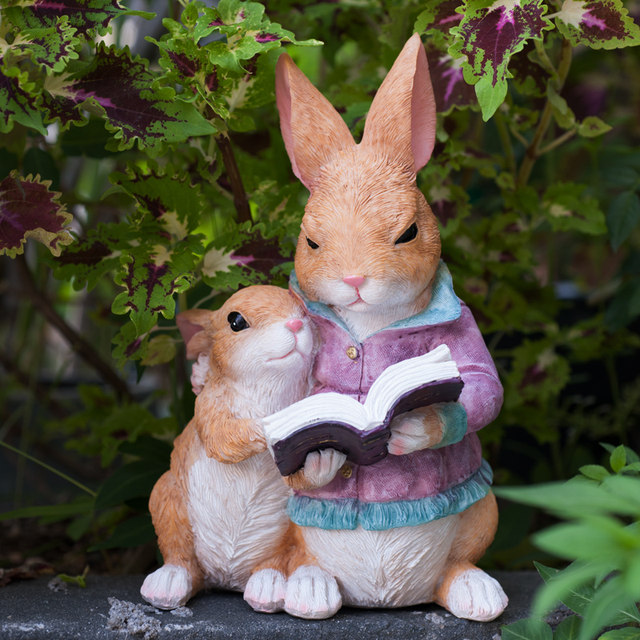 Cute Rabbit Villa Courtyard Garden Decoration Ornament Outdoor Cartoon ...