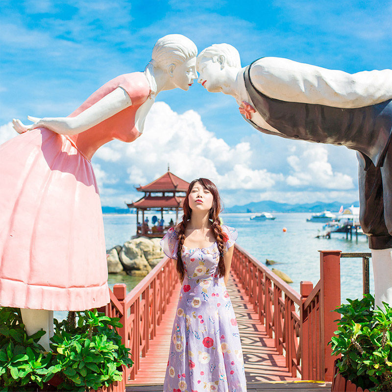 轻松游海南三亚旅游5天4晚跟团游纯玩蜈支洲呀诺达天涯海角五日游