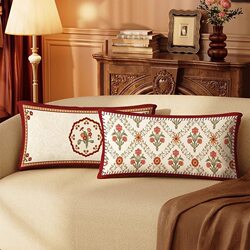 American-Style Retro Living Room Sofa Headboard Luxury Rectangular Cushion with Removable and Washable Pillowcase