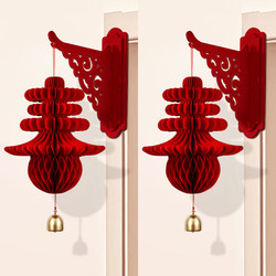 New Year 3D Spring Character Lantern Hanging Decoration 2026 Year of the Horse Honeycomb Ball Ornament Door Wall Hanging Spring Festival New Year Arrangement