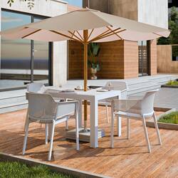 Outdoor Plastic Tables and Chairs, Leisure Restaurant Patio, Outdoor Rattan-Like Chairs, Indoor Waterproof and Sun-Proof Garden Terrace Chairs