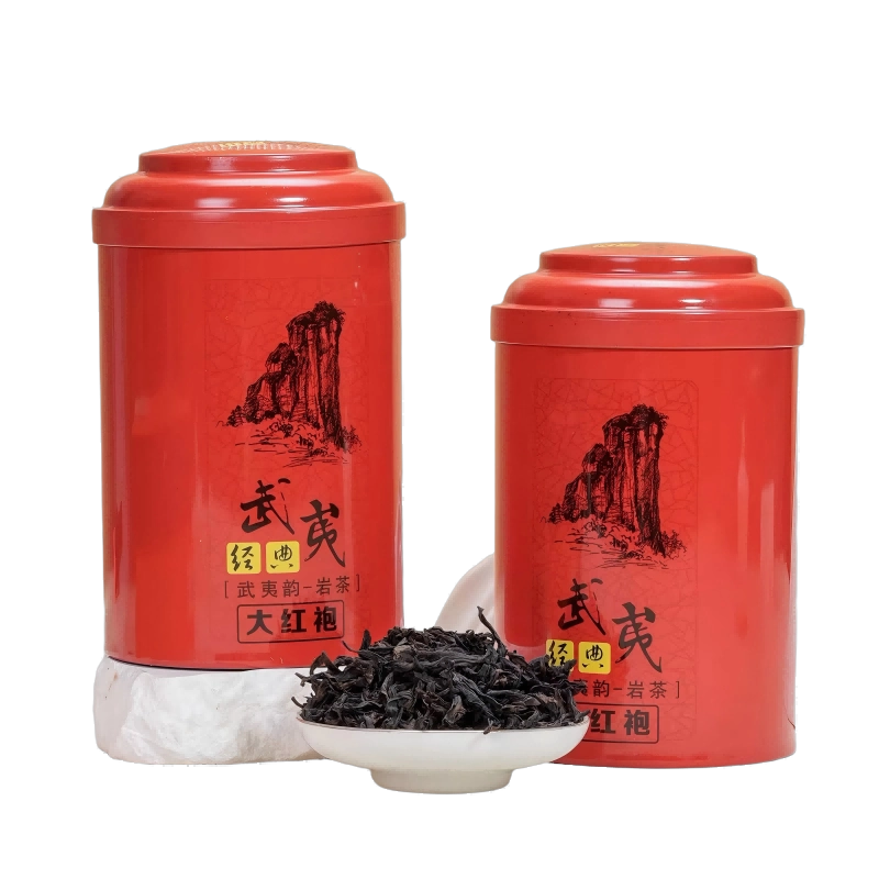 高級大红袍 武夷山 茶 浓香型高山武夷岩茶大红袍武夷经典武夷韵岩茶叶罐