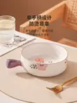 Bát có tay cầm kiểu Nhật có tay cầm Bát nướng bánh Internet nổi tiếng gia đình bát cơm gốm Bát trứng hấp Bát salad hoa quả Chảo nướng
