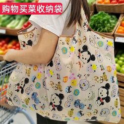 Large Cute Cartoon Foldable Portable Supermarket Shopping Bag Grocery Bag Large Capacity Eco-Friendly Tote Bag
