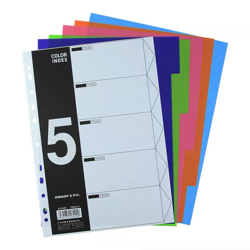 유색공백 5분류 번호없음 색인지 5색 분리카드 분류지 플라스틱 색상 분리지 광택 분류지 페이징 카드 분리지 -